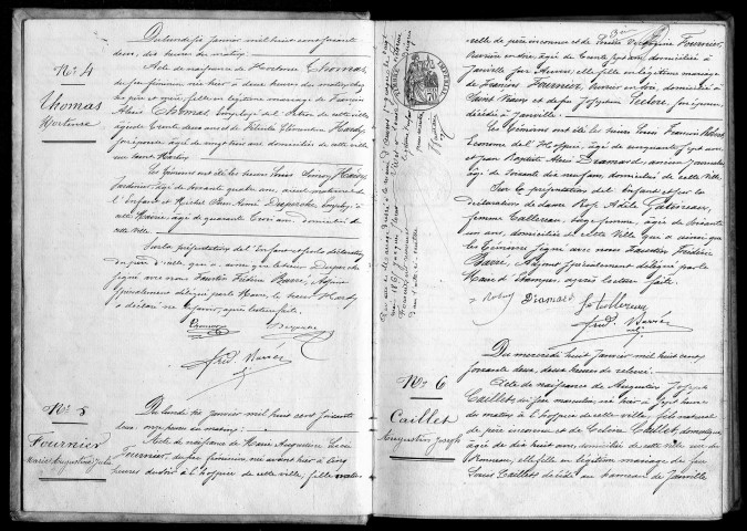 ETAMPES. Naissances : registre d'état civil (1862). 