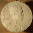 moulage de médaille de la Société astronomique de France : effigie de Camille Flammarion