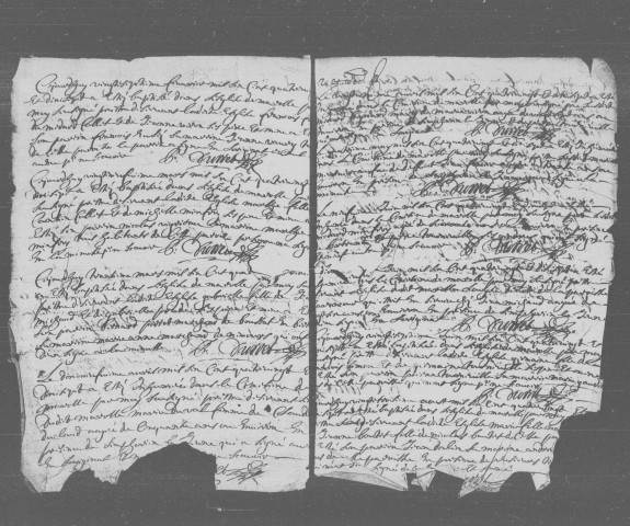 MAROLLES-EN-BEAUCE. Paroisse Saint-Nicaise et Saint-Sébastien : Baptêmes, mariages, sépultures : registre paroissial (1697, 1704, 1737-1765). 