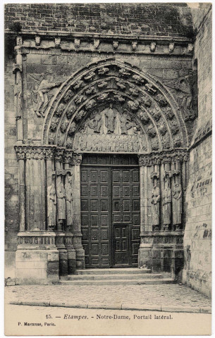 ETAMPES. - Notre-Dame, portail latéral. Editeur Marmuse. 