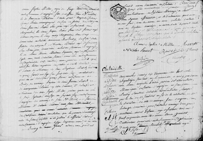 ARPAJON. Mariages : registre d'état civil (an VIII-1806) [nota bene : pour l'an VIII le registre des mariages concerne toutes les communes du canton]. 