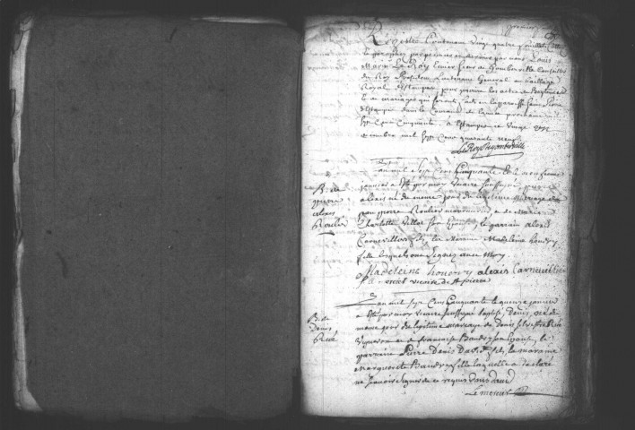 ETAMPES. Paroisse Saint-Pierre : Baptêmes, mariages, sépultures : registre paroissial (1750-1760). 
