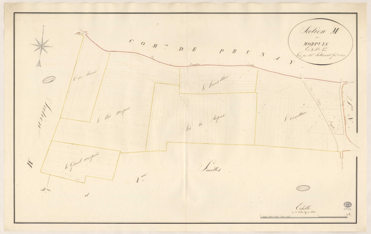 BOIGNEVILLE. - Section M : Morpuis, 1ère feuille.