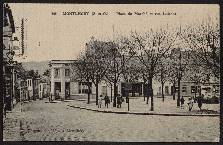 Montlhéry.- Place du marché et rue Luisant [1925-1935]. 