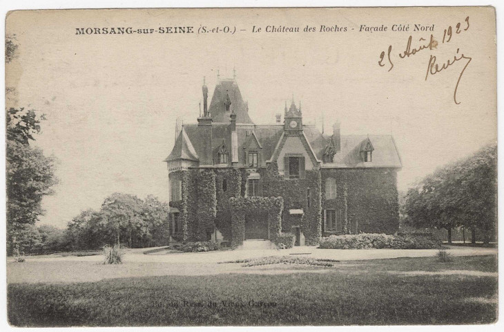MORSANG-SUR-SEINE. - Le château des roches. Façade côté nord [Editeur Cosson, 1923]. 