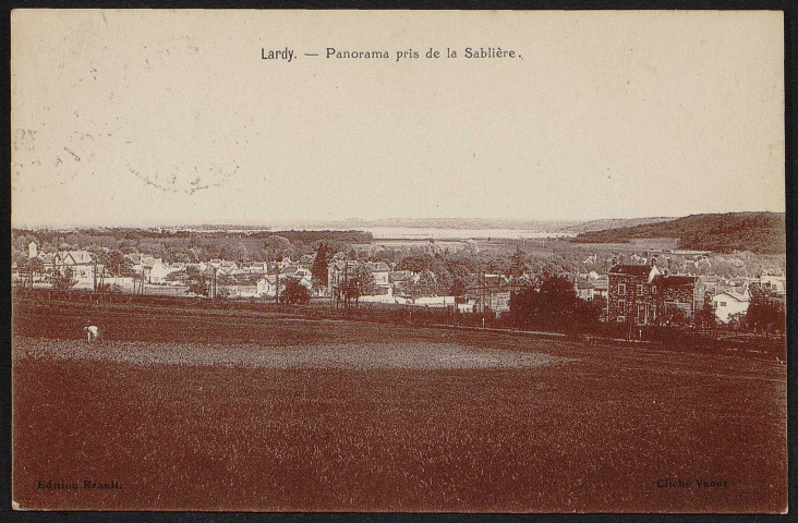 LARDY.- Panorama pris de la Sablière, 1939.
