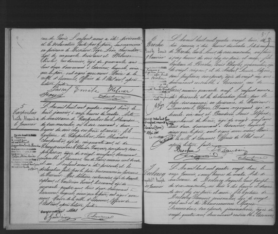 ESSONNES. Naissances : registre d'état civil.