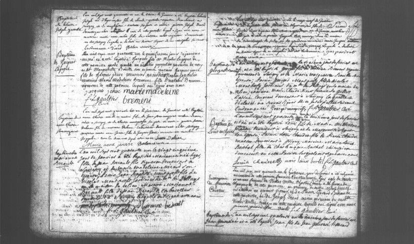 SAVIGNY-SUR-ORGE. Paroisse Saint-Martin : Baptêmes, mariages, sépultures : registre paroissial (1741-1753). 