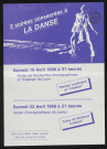 JUVISY-SUR-ORGE. - Deux soirées consacrées à la Danse : Danses courtoises et création, Coeur de banlieue création, 16 avril, 23 avril 1988. 