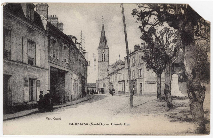 SAINT-CHERON. - Grande Rue et monument aux morts[Editeur Cappé]. 