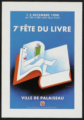 Palaiseau.- 1 et 2 décembre 1990 de 10h à 20h salle Guy Vinet, 7e fête du livre. Ville de Palaiseau (décembre 1990). 