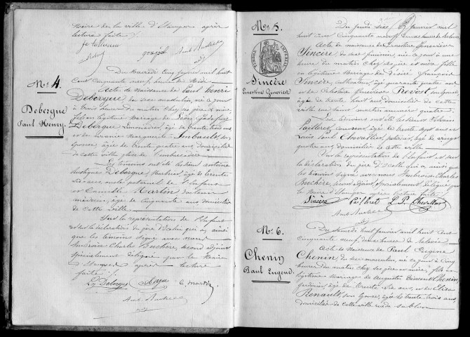 ETAMPES. Naissances : registre d'état civil (1859). 