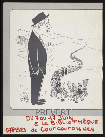 COURCOURONNES. - Exposition : Jacques Prévert, [7 juin-17 juin 1983]. 