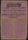 CRACHES, SONCHAMP, ORCEMONT (Yvelines).- Vente par adjudication de terres labourables exploitées par Mme HERFORT, 25 octobre 1885. 