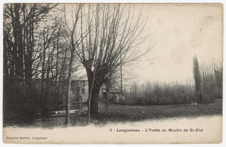 LONGJUMEAU. - L'Yvette au moulin de Saint-Eloi. Debuisson, (1918), 3 mots, 10 c, ad. 