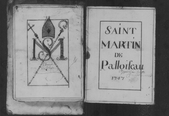 PALAISEAU. Paroisse Saint-Martin : Baptêmes, mariages, sépultures : registre paroissial (1747-1757). 