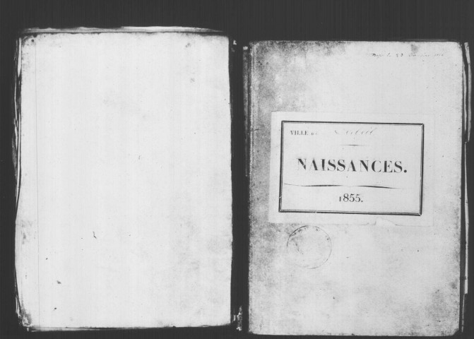 CORBEIL. Naissances : registre d'état civil (1855). [Nota bene : supplément naissances [1 cahier inséré]]. 