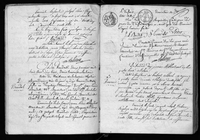 ETAMPES. Naissances : registre d'état civil (1818). 