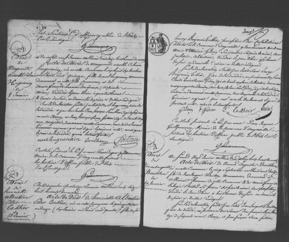 ANGERVILLE. Décès : registre d'état civil (1816-1830). 