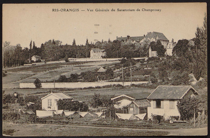 RIS-ORANGIS.- Vue générale du sanatorium de Champrosay (19 février 1933).