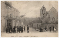 VILLECONIN. - Grande rue et l'église [Editeur Royer, 1906, timbre à 10 centimes]. 