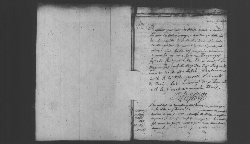 SAINT-CYR-SOUS-DOURDAN. Paroisse Saint-Cyr et Sainte-Julitte : Baptêmes, mariages, sépultures : registre paroissial (1754-1775). 