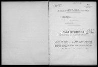 Conservation des hypothèques de CORBEIL. - Table alphabétique du répertoire des formalités hypothécaires, volume n° 110 : A-Z (registre ouvert en 1941). 
