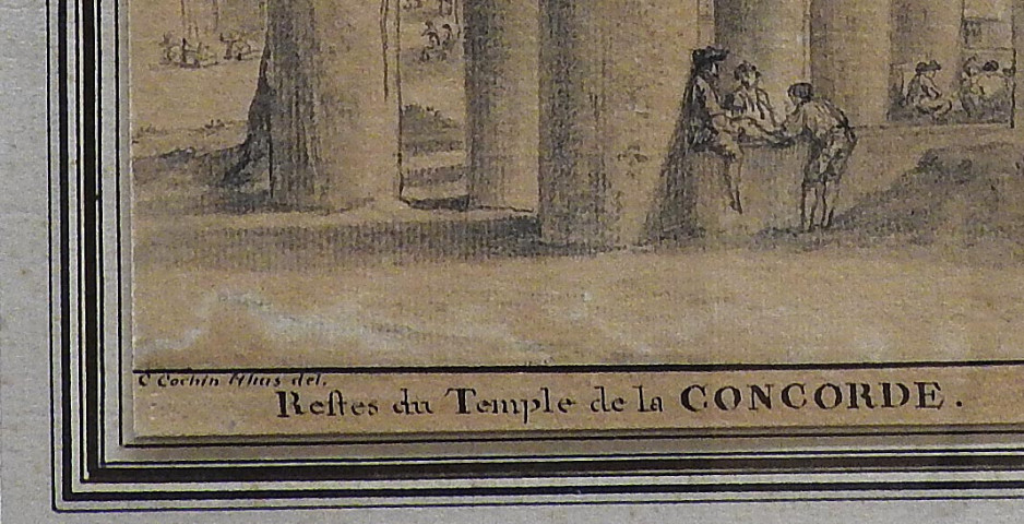 dessin : Restes du temple de la Concorde
