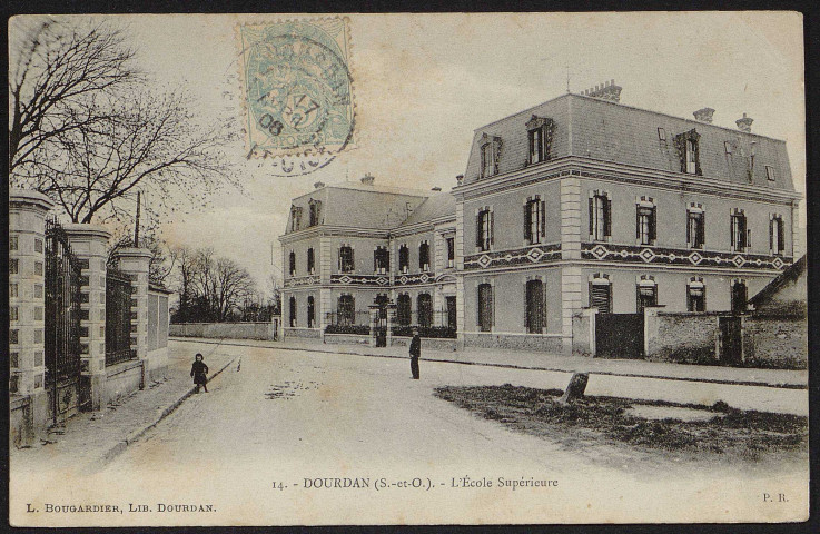 Dourdan .- L'école primaire supérieure (avril 1906). 