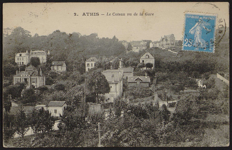 Athis-Mons.- Le coteau vu de la gare (30 juillet 1924). 