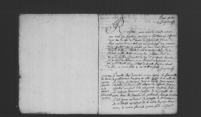 CHEPTAINVILLE. Paroisse Saint-Martin : Baptêmes, mariages, sépultures : registre paroissial (1782-1791). 