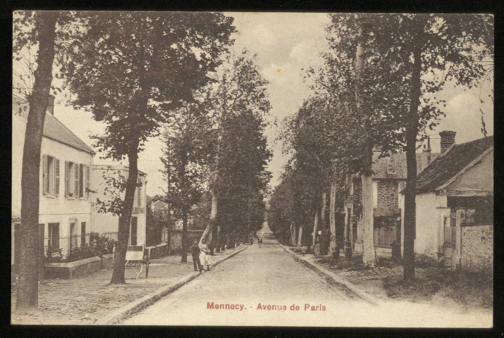 MENNECY. - Avenue de Paris. (Editeur A. Bréger frères, Paris, 1924, sépia.) 