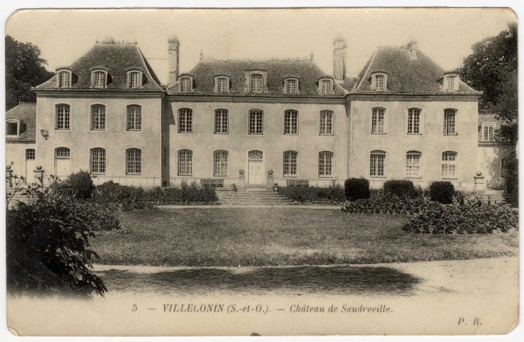 VILLECONIN. - Saudreville. Château [Editeur Royer, 1906, timbre à 10 centimes]. 