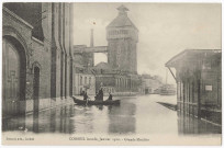 CORBEIL-ESSONNES. - Corbeil inondé, janvier 1910. Grands moulins, Xémard. 