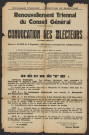 Seine-et-Oise [Département]. - Renouvellement triennal du Conseil Général. Convocation des électeurs, 11 septembre 1951. 