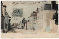 COUDRAY-MONTCEAUX (LE). - Plessis-Chenet. Grande rue, Beck, 1907, 4 mots, 5 c, ad., coloriée. 
