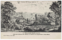 CHALO-SAINT-MARS. - Veüe d e St-Hilaire de dessus le chemin de Longuetoise, (d'après gravure de Flamen de 1664). Editeur Seine-et-Oise Artistique et Pittoresque. Collection Paul Allorge. 