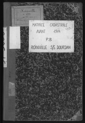 ROINVILLE-SOUS-DOURDAN. - Matrice des propriétés bâties [cadastre rénové en 1943]. 