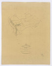FONTAINE-LA-RIVIERE. - Plan d'assemblage, ech. 1/10000, coul., aquarelle, papier, 67x50 (1831). 