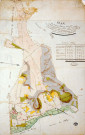 ONCY. - Plans d'intendance : plan du terroir dressé par LEVASSEUR, Dim. 70 x 45 cm. 