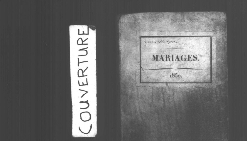 ETAMPES. Mariages : registre d'état civil (1850). 
