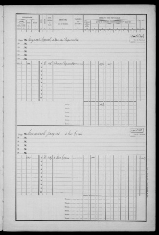YERRES. - Matrice des propriétés bâties : cases 2563 à la fin [cadastre rénové en 1965]. 