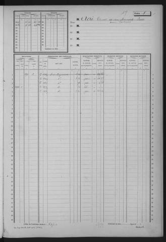 VERRIERES-LE-BUISSON. - Matrice des propriétés non bâties : folios 1 à 500 [cadastre rénové en 1936]. 