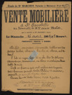 SAINT-ESCOBILLE.- Vente mobilière au domicile de Mme Veuve MULOT, 16 août 1903. 