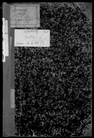 ORMOY. - Matrice des propriétés bâties et non bâties : folios 556 à la fin [cadastre rénové en 1938]. 