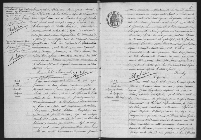 JUVISY-SUR-ORGE.- Décès : registre d'état civil (1903). 