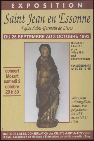 LISSES. - Exposition : Saint-Jean en Essonne, Eglise Saint-Germain, 25 septembre-3 octobre 1993. 