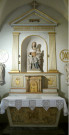 ensemble de la chapelle de la Vierge : autel, retable, tabernacle