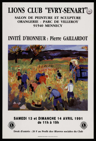 MENNECY.- Salon de peinture et sculpture, Orangerie Parc de Villeroy, 13 avril-14 avril 1991. 