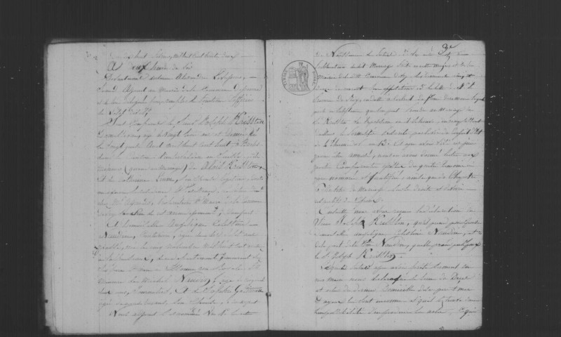 ESSONNES. Mariages : registre d'état civil (1832-1838). 